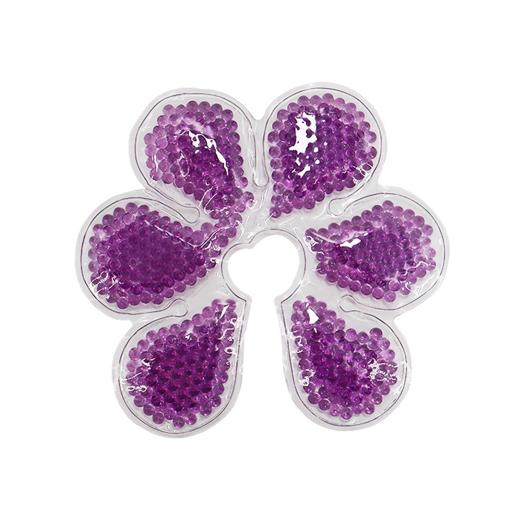 Flower shaped PVC breast gel beads ice pads