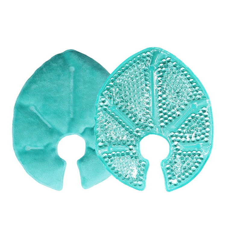 PVC gel beads breast ice pads plush fabric backing