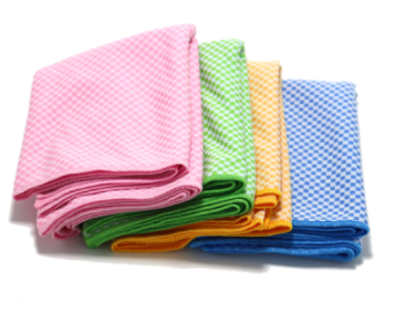 Plaid jacquard cooling towel